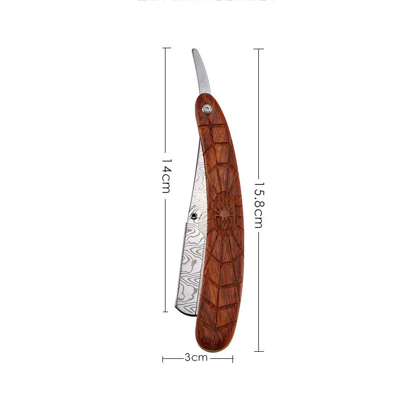 1P Stainless Steel Folding Shave Knife Handle Beard Straight Razor Hair Dressing Tool Men Manual Convenience Hair Trimmer Shaver