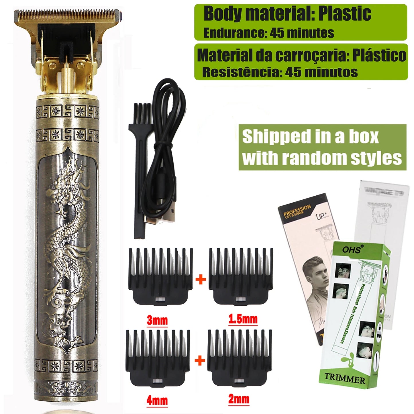 T9 Hair Clipper and Trimmer for Men – Professional Electric Machine for Beard Repair, Body and Hair Shaving, 0mm Haircut Machine.