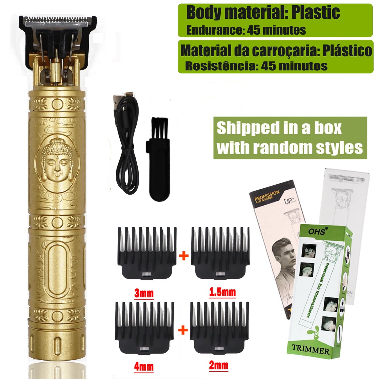 T9 Hair Clipper and Trimmer for Men – Professional Electric Machine for Beard Repair, Body and Hair Shaving, 0mm Haircut Machine.