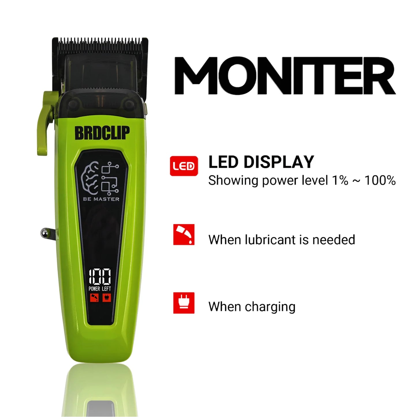 BRDCLIP BRD-106 7500RPM Professional Men's Hair Clipper with Base Charger DLC Hair Cutting Machine Hair Trimmer