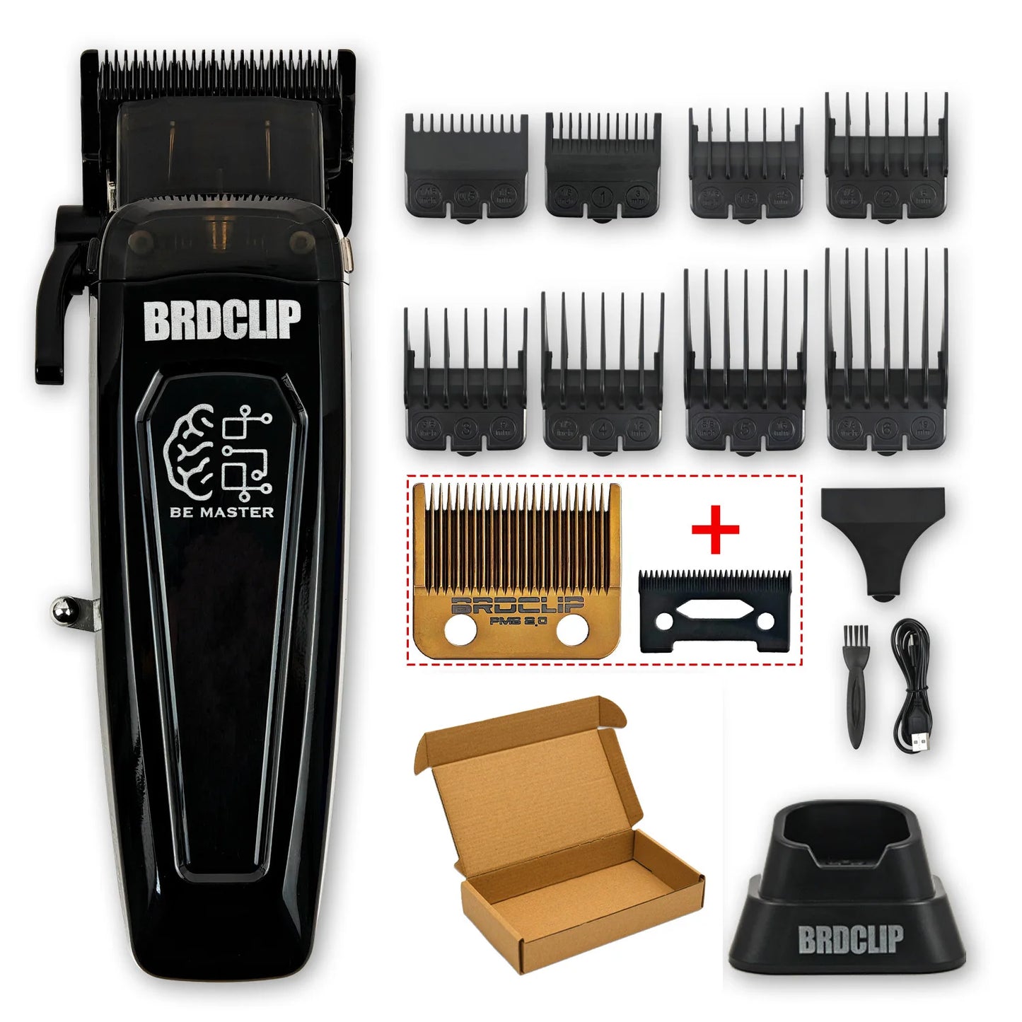 BRDCLIP BRD-106 7500RPM Professional Men's Hair Clipper with Base Charger DLC Hair Cutting Machine Hair Trimmer