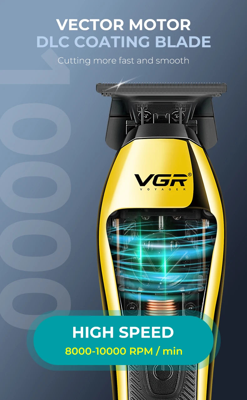 VGR Hair Trimmer Professional Barber Clippers 10000 RPM Hair Cutting Machine Vector Motor Trimmers Haircut Trimmer for Men V-994