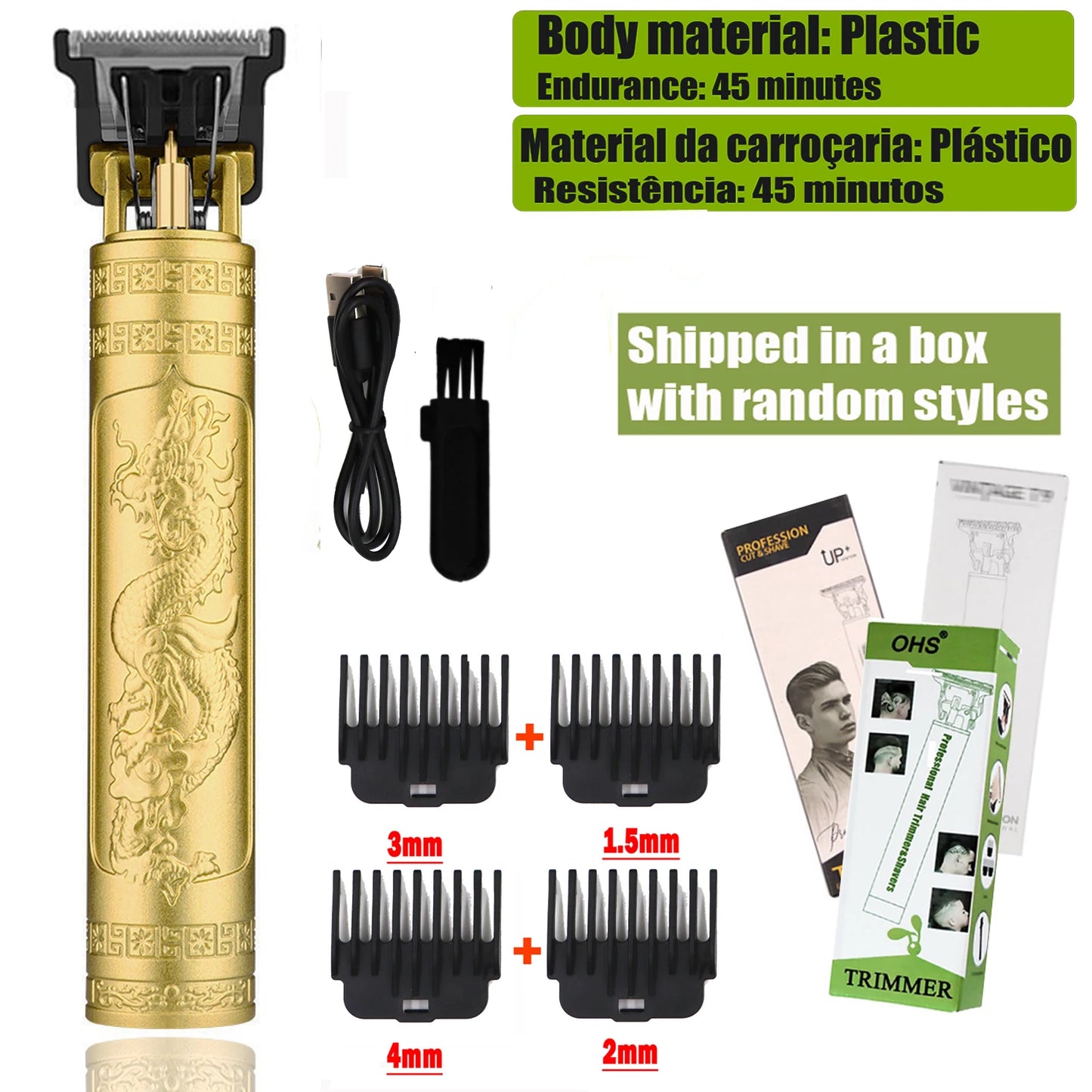 T9 Hair Clipper and Trimmer for Men – Professional Electric Machine for Beard Repair, Body and Hair Shaving, 0mm Haircut Machine.