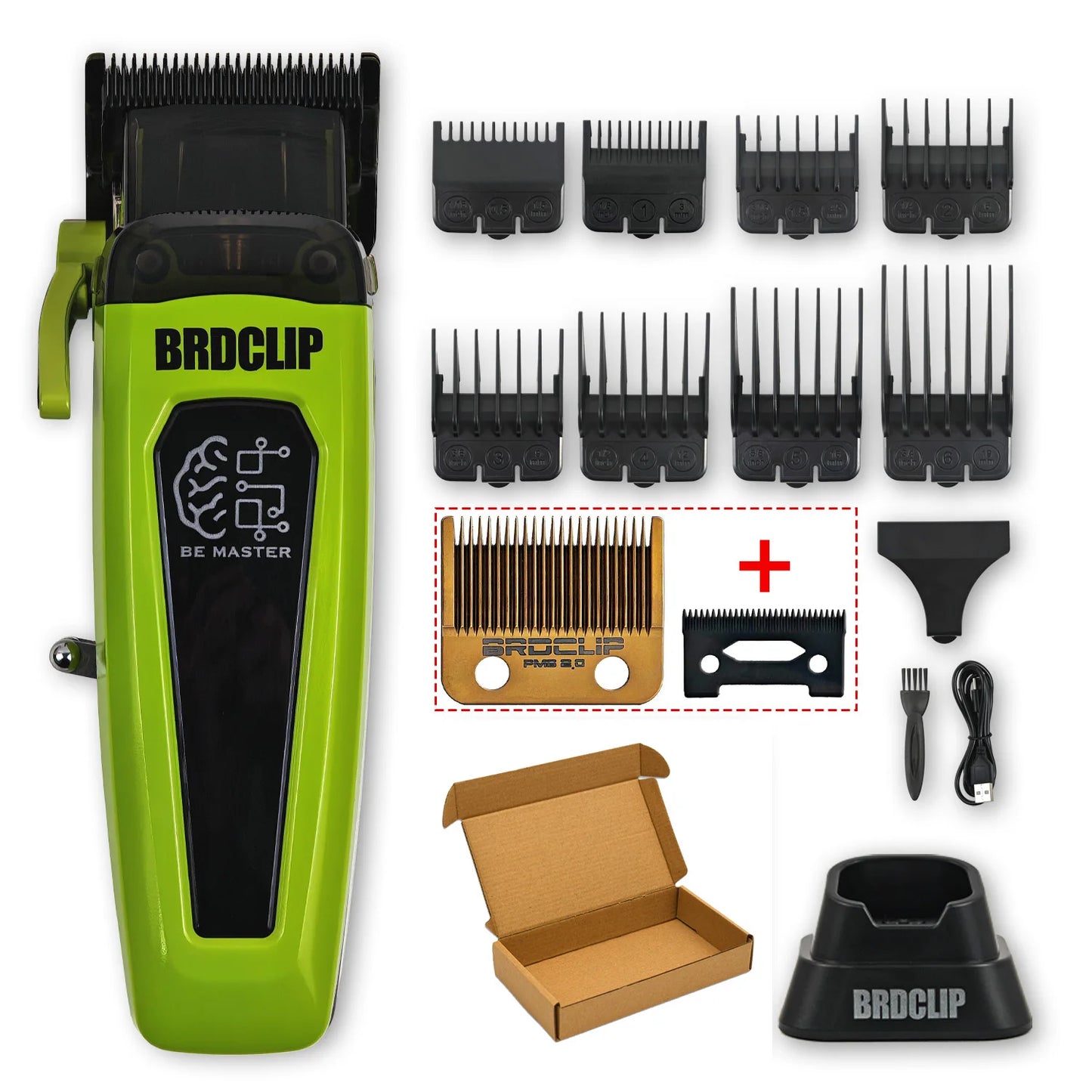 BRDCLIP BRD-106 7500RPM Professional Men's Hair Clipper with Base Charger DLC Hair Cutting Machine Hair Trimmer