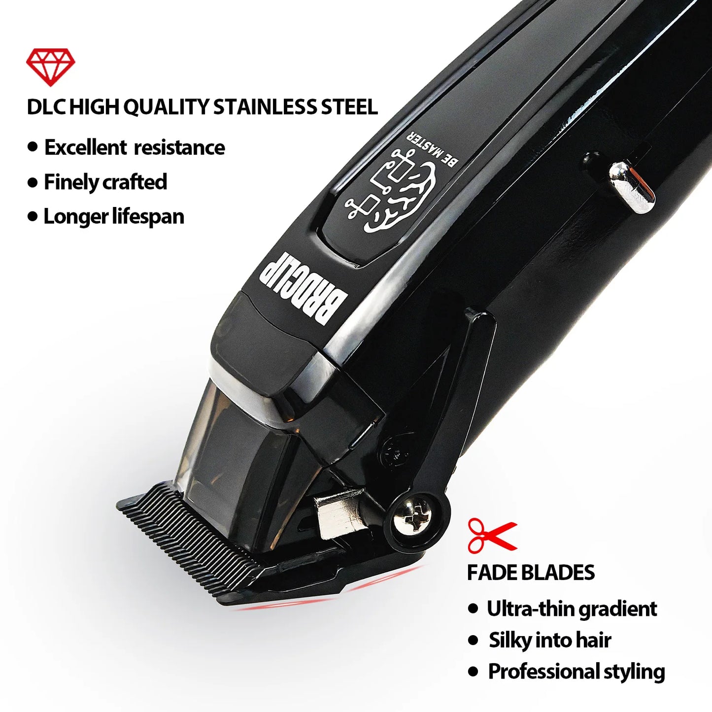 BRDCLIP BRD-106 7500RPM Professional Men's Hair Clipper with Base Charger DLC Hair Cutting Machine Hair Trimmer