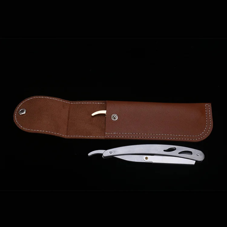 1P Stainless Steel Folding Shave Knife Handle Beard Straight Razor Hair Dressing Tool Men Manual Convenience Hair Trimmer Shaver