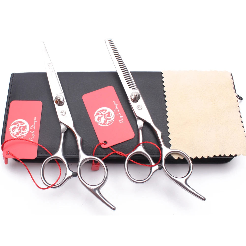 A sharp and elegant scissor with thin and wet edges for the customer ,along with thinning scissors to reduce hair volume.