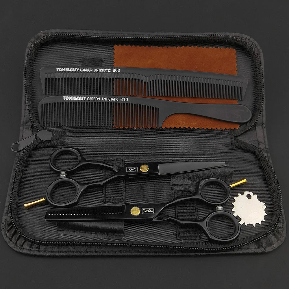5.5 '' 440c Stainless Steel Scissor Professional Hairdressers Hair Scissors Hair Cutting Salon Hairdressing Thinning Shears Set