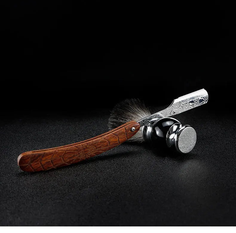 1P Stainless Steel Folding Shave Knife Handle Beard Straight Razor Hair Dressing Tool Men Manual Convenience Hair Trimmer Shaver