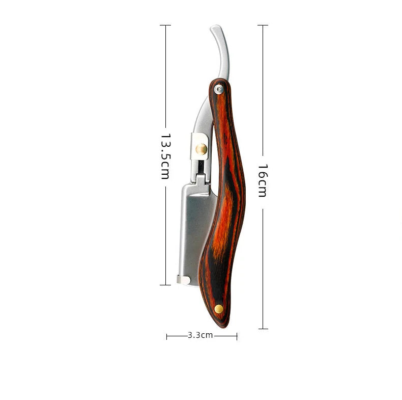 1P Stainless Steel Folding Shave Knife Handle Beard Straight Razor Hair Dressing Tool Men Manual Convenience Hair Trimmer Shaver