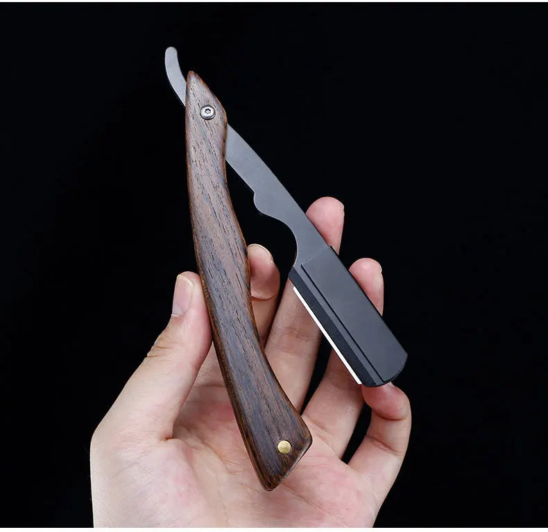 1P Stainless Steel Folding Shave Knife Handle Beard Straight Razor Hair Dressing Tool Men Manual Convenience Hair Trimmer Shaver