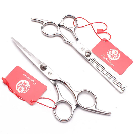 A sharp and elegant scissor with thin and wet edges for the customer ,along with thinning scissors to reduce hair volume.