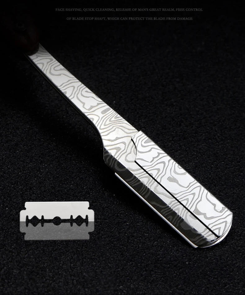 1P Stainless Steel Folding Shave Knife Handle Beard Straight Razor Hair Dressing Tool Men Manual Convenience Hair Trimmer Shaver