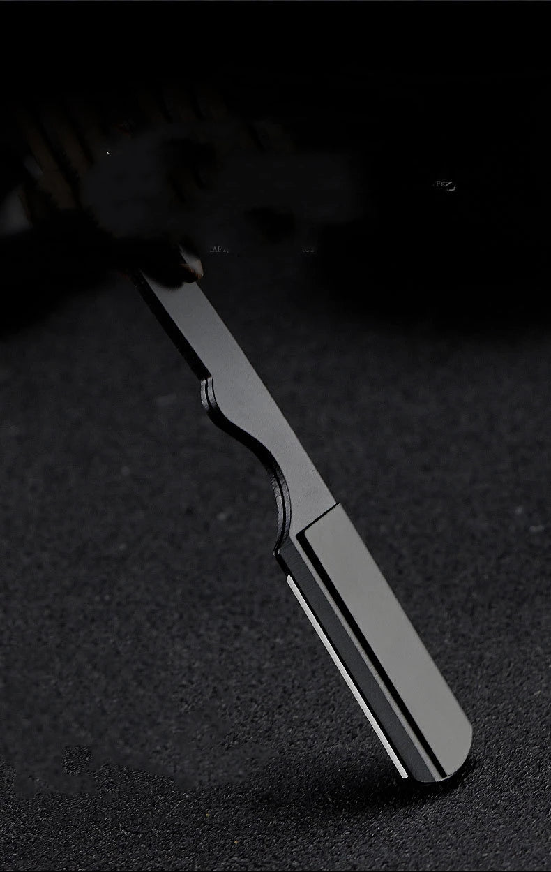 1P Stainless Steel Folding Shave Knife Handle Beard Straight Razor Hair Dressing Tool Men Manual Convenience Hair Trimmer Shaver