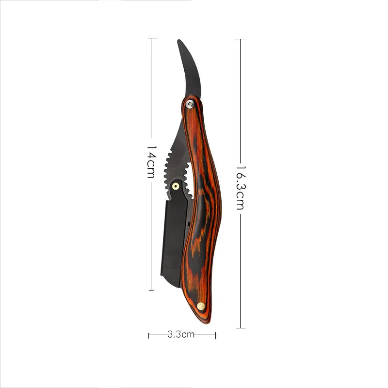 1P Stainless Steel Folding Shave Knife Handle Beard Straight Razor Hair Dressing Tool Men Manual Convenience Hair Trimmer Shaver