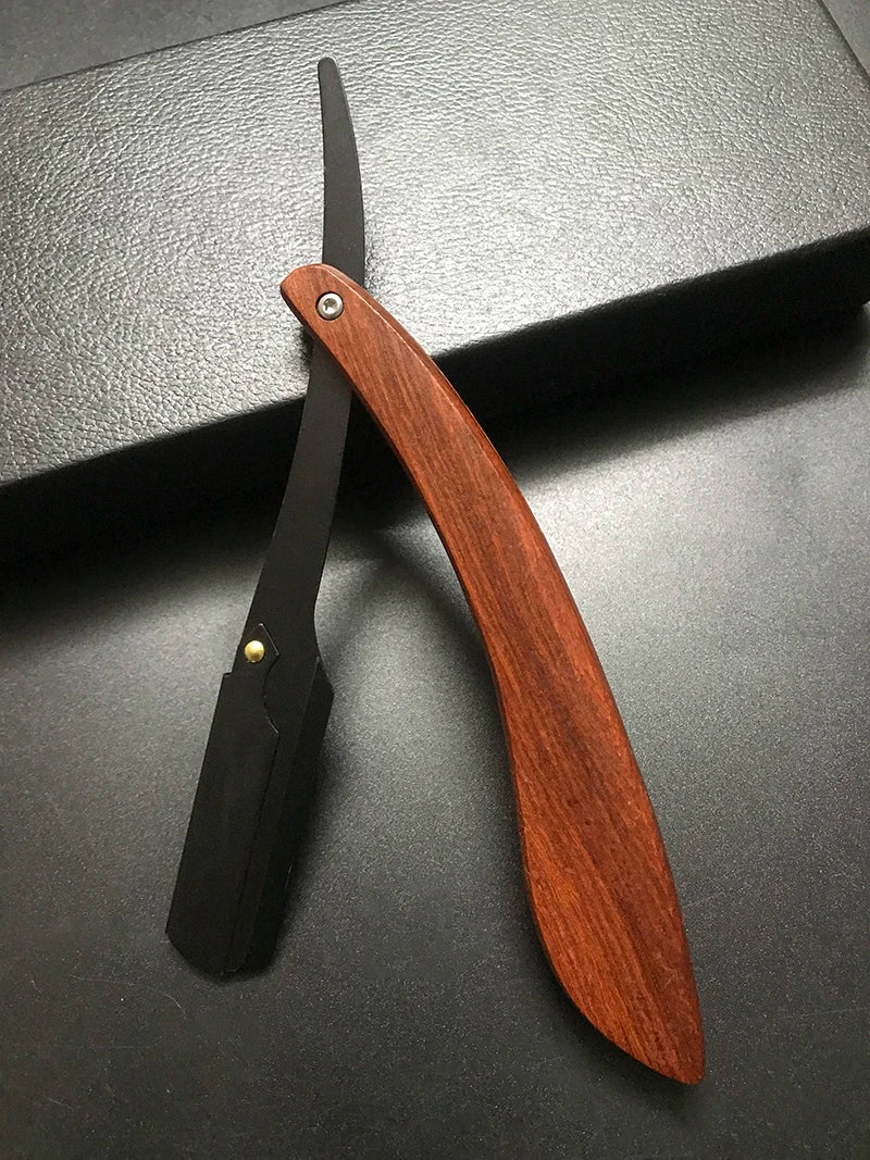 1P Stainless Steel Folding Shave Knife Handle Beard Straight Razor Hair Dressing Tool Men Manual Convenience Hair Trimmer Shaver