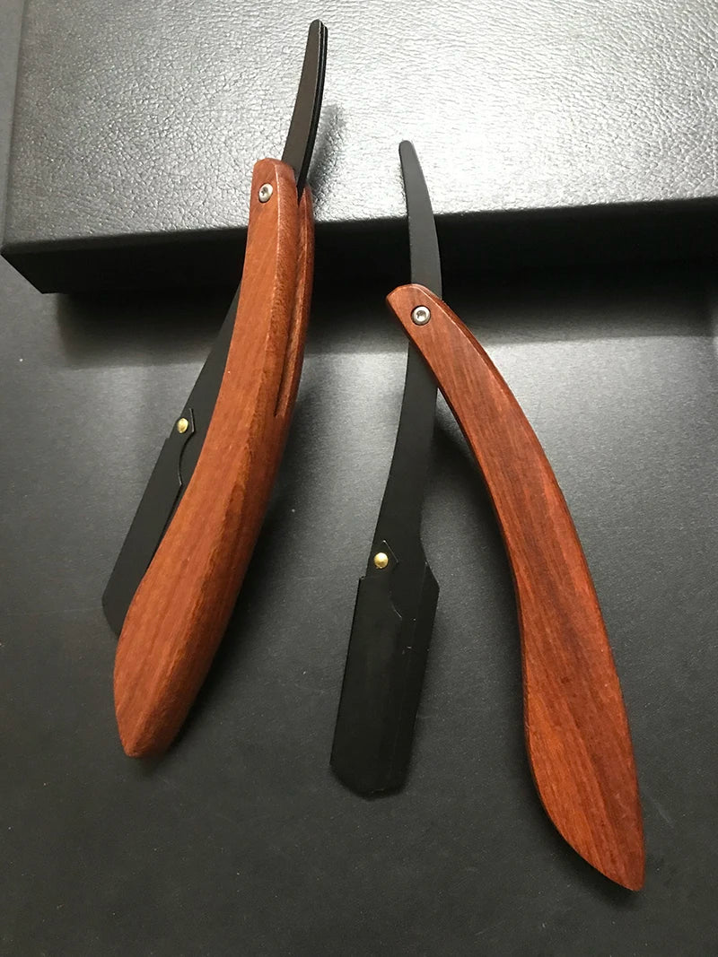 1P Stainless Steel Folding Shave Knife Handle Beard Straight Razor Hair Dressing Tool Men Manual Convenience Hair Trimmer Shaver
