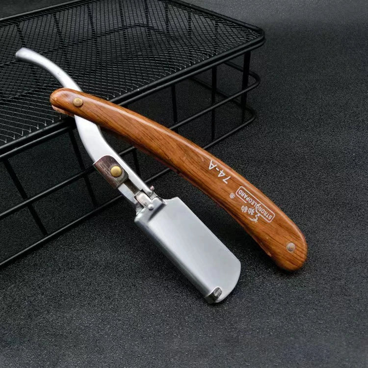 1P Stainless Steel Folding Shave Knife Handle Beard Straight Razor Hair Dressing Tool Men Manual Convenience Hair Trimmer Shaver