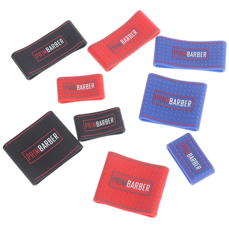 3Pcs/set Barber Clipper Grip Bands Silicone Non-slip Sleeve 3 Sizes Hair Trimmer Anti-slip Ring