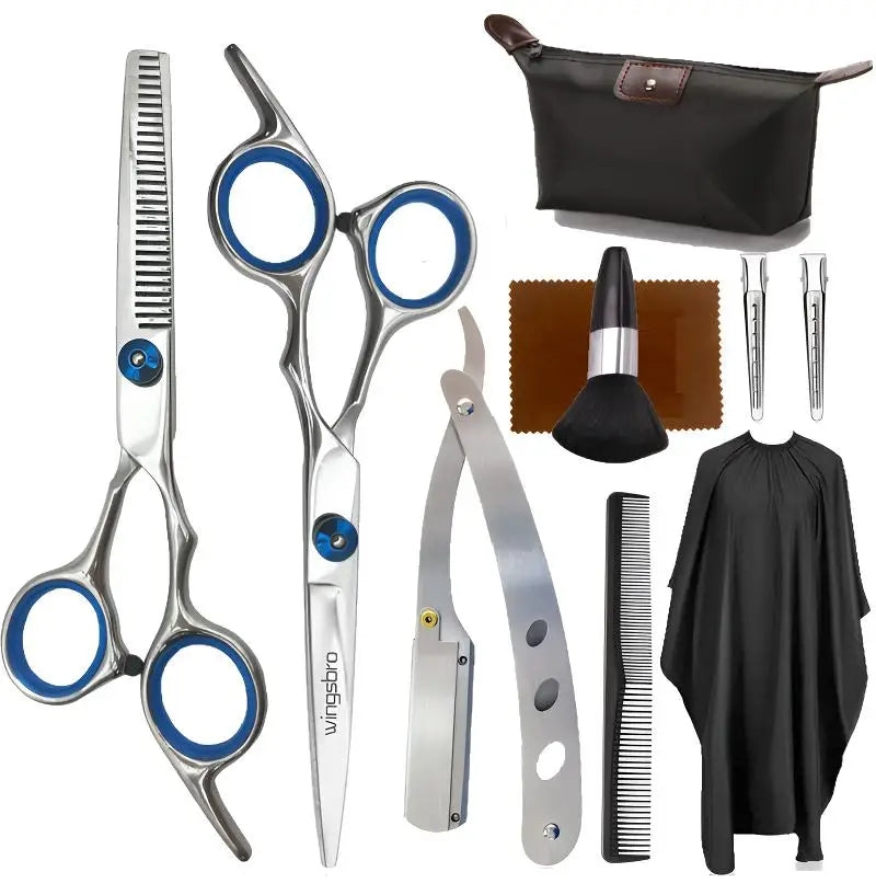 Hairdressing Scissors Set, 6 Inch Hair Cutting Scissors Thinning Shears Hair Cutting Styling Accessories Tools Kit For Barber