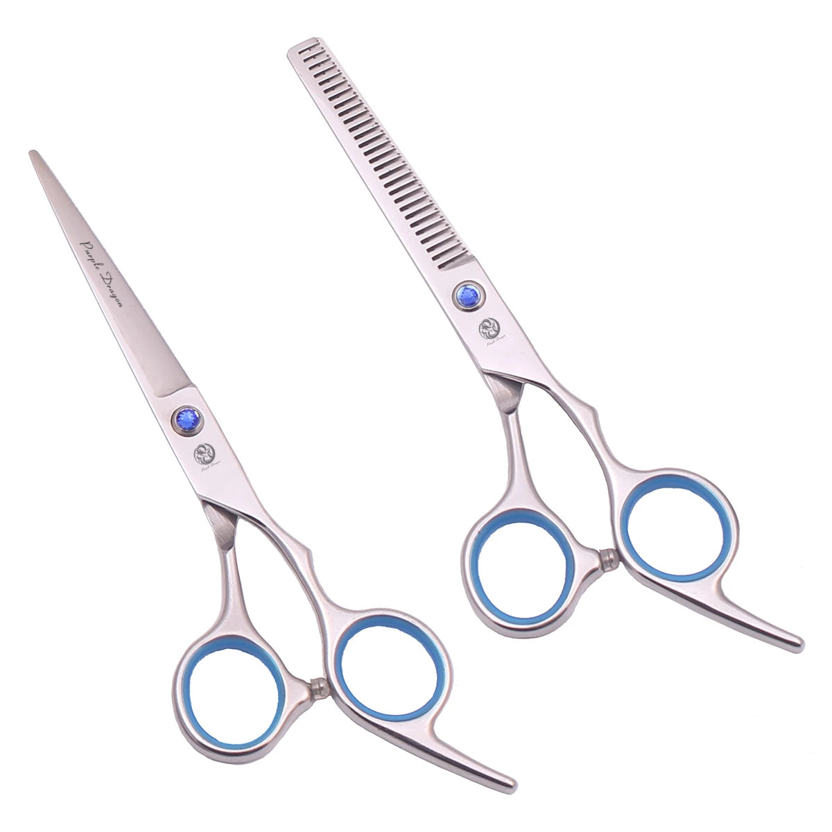 A sharp and elegant scissor with thin and wet edges for the customer ,along with thinning scissors to reduce hair volume.