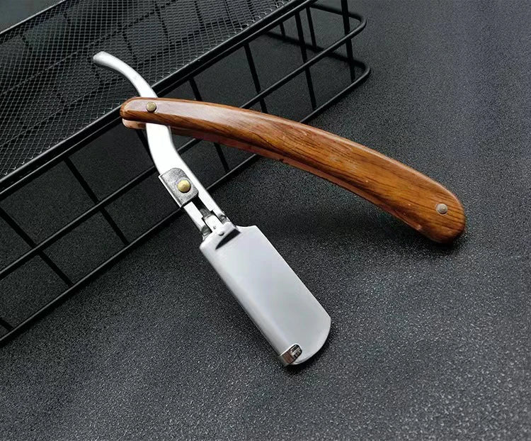 1P Stainless Steel Folding Shave Knife Handle Beard Straight Razor Hair Dressing Tool Men Manual Convenience Hair Trimmer Shaver