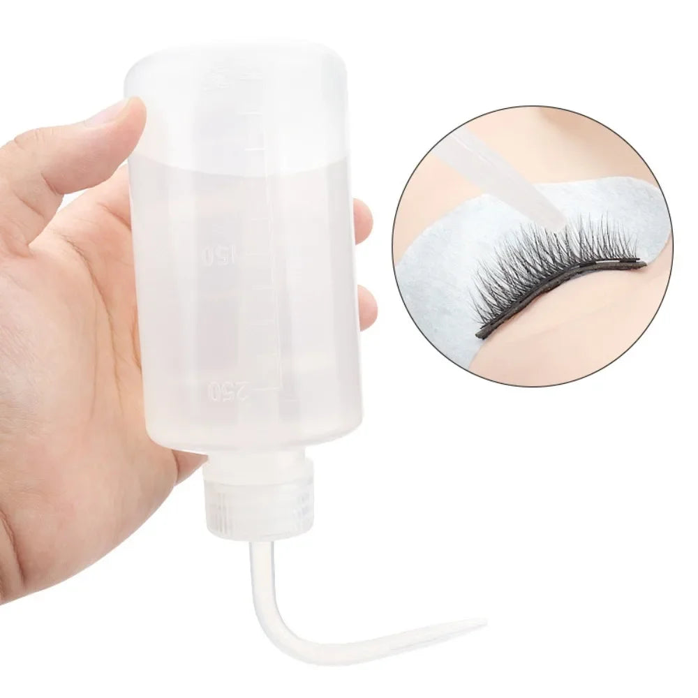 1pc Squeeze Tube Empty Bottle Curved Spout Washing Bottles Eyebrow Tattoo Supplies Lash Bath Flask Eyelash Extension Makeup Tool