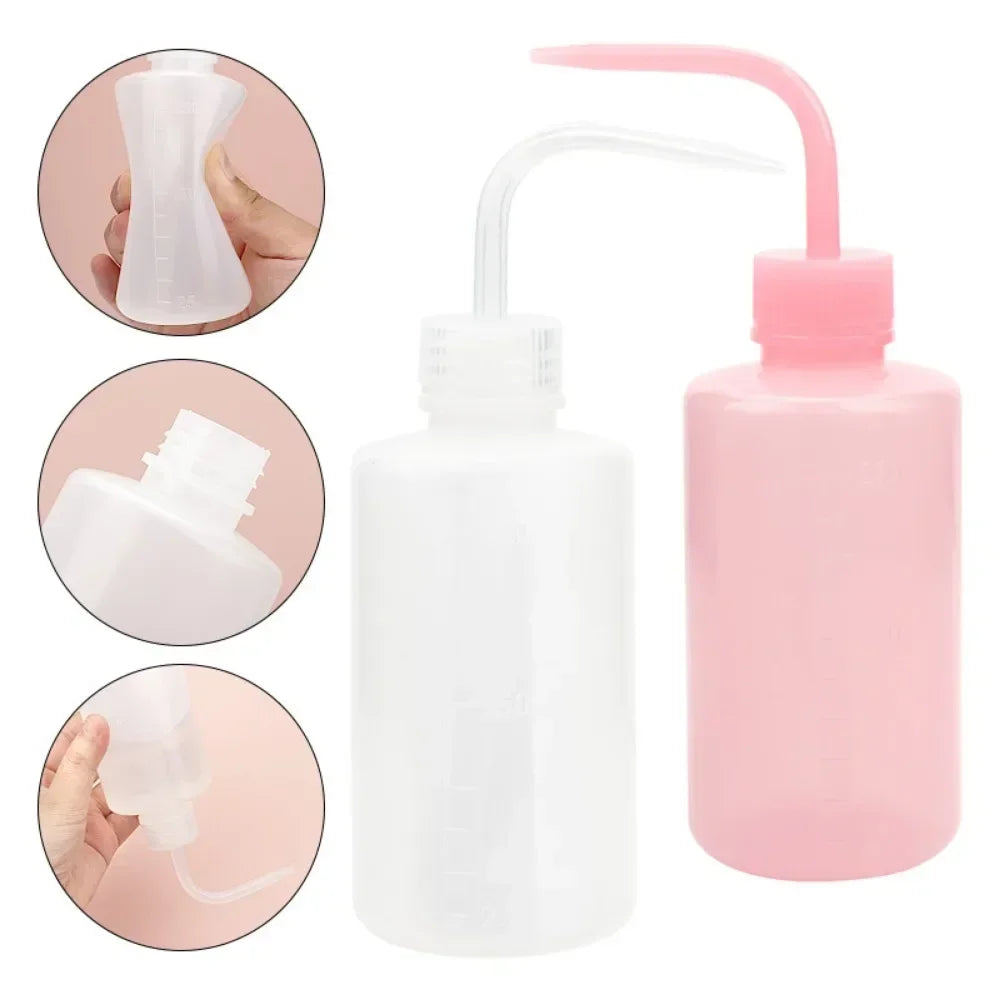 1pc Squeeze Tube Empty Bottle Curved Spout Washing Bottles Eyebrow Tattoo Supplies Lash Bath Flask Eyelash Extension Makeup Tool