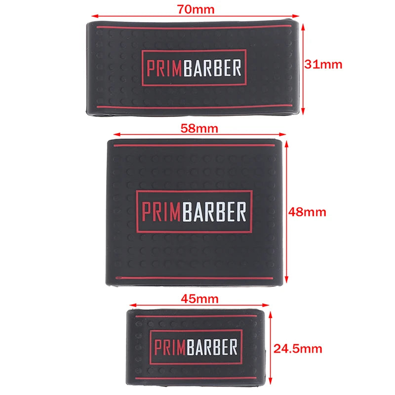3Pcs/set Barber Clipper Grip Bands Silicone Non-slip Sleeve 3 Sizes Hair Trimmer Anti-slip Ring