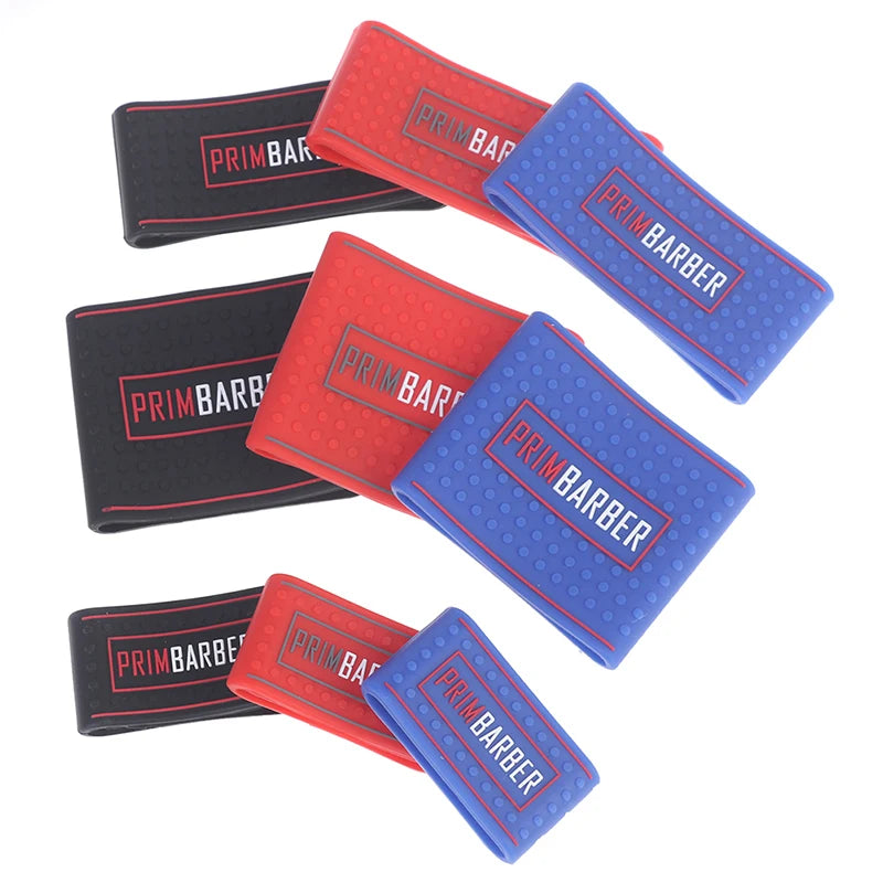 3Pcs/set Barber Clipper Grip Bands Silicone Non-slip Sleeve 3 Sizes Hair Trimmer Anti-slip Ring