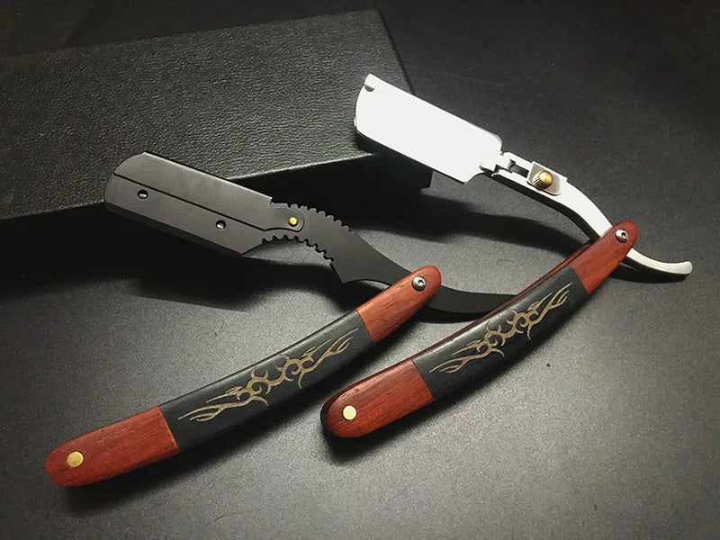 1P Stainless Steel Folding Shave Knife Handle Beard Straight Razor Hair Dressing Tool Men Manual Convenience Hair Trimmer Shaver