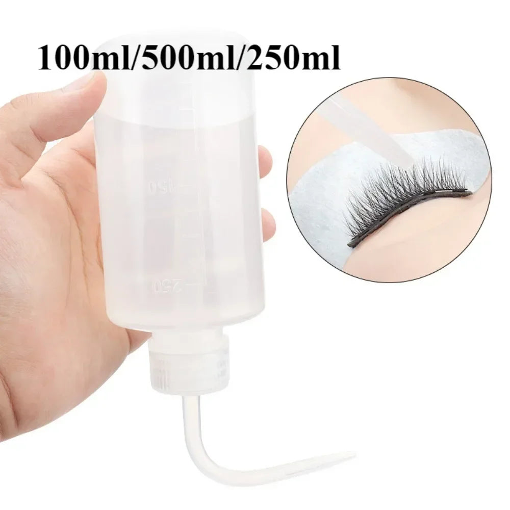 1pc Squeeze Tube Empty Bottle Curved Spout Washing Bottles Eyebrow Tattoo Supplies Lash Bath Flask Eyelash Extension Makeup Tool