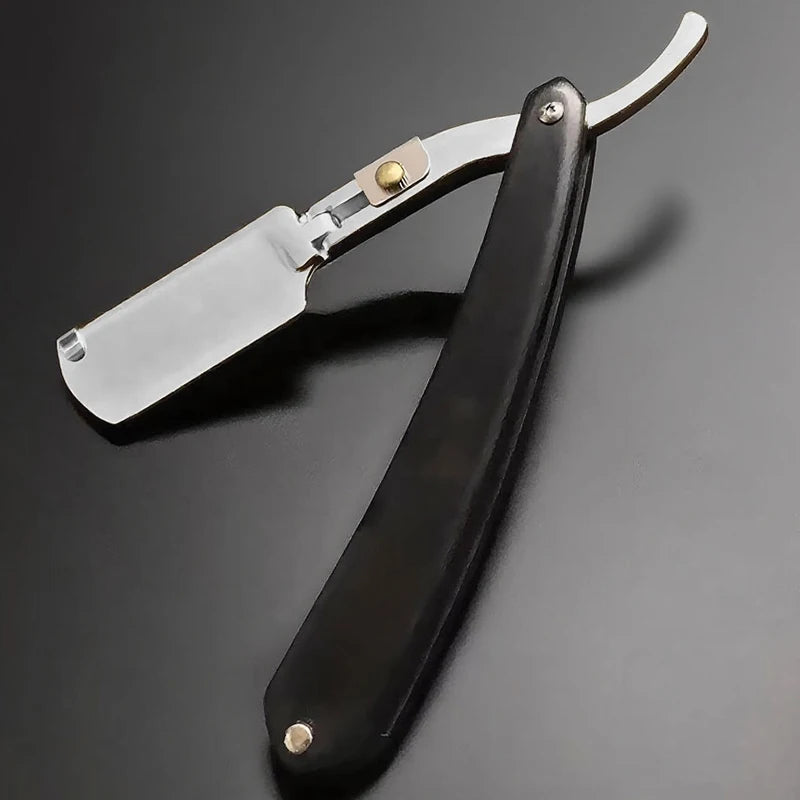 1P Stainless Steel Folding Shave Knife Handle Beard Straight Razor Hair Dressing Tool Men Manual Convenience Hair Trimmer Shaver