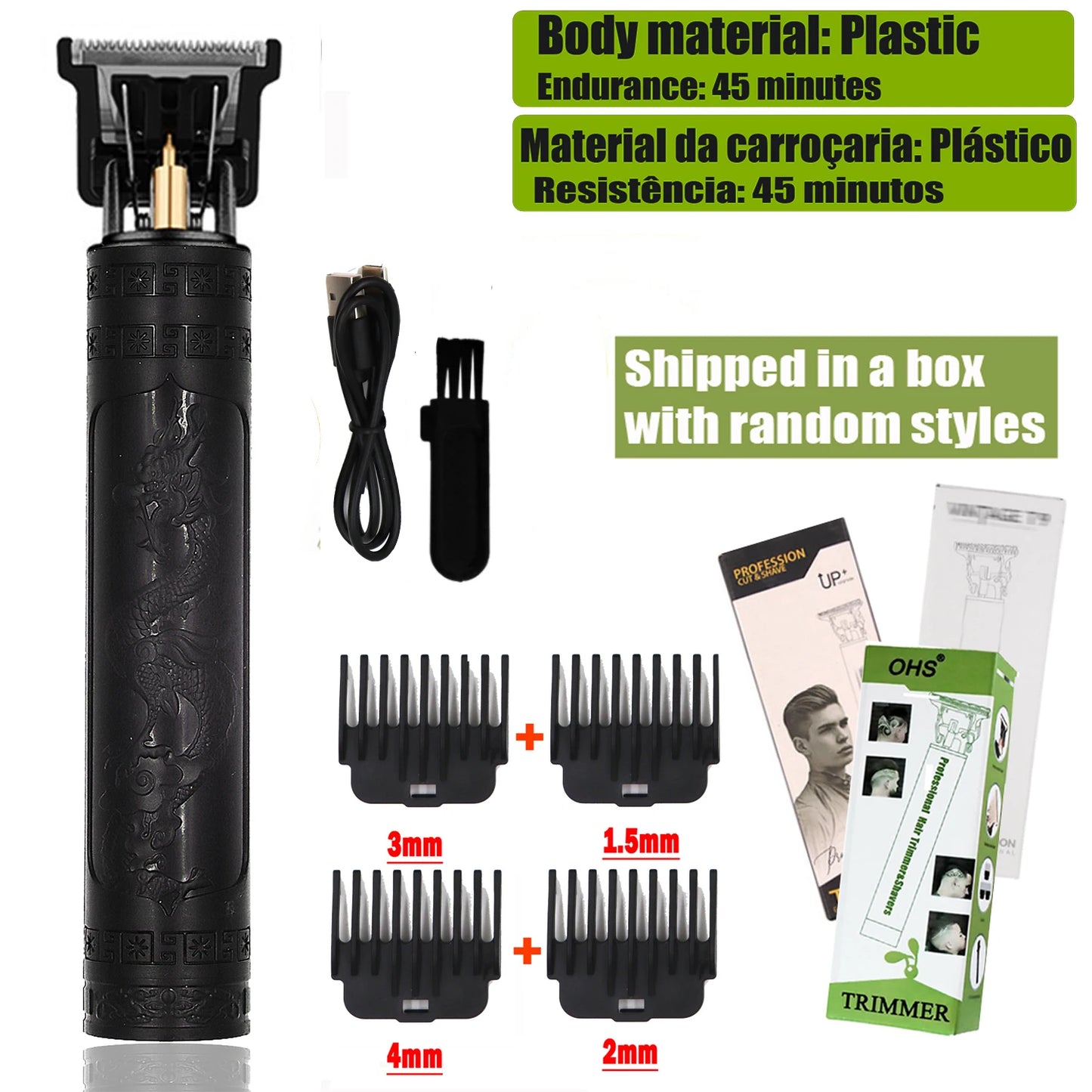 T9 Hair Clipper and Trimmer for Men – Professional Electric Machine for Beard Repair, Body and Hair Shaving, 0mm Haircut Machine.
