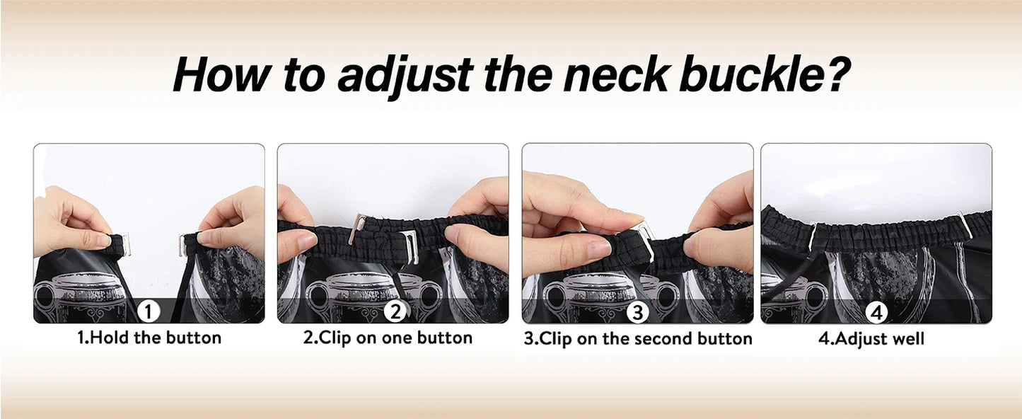11pcs/15pcs Salon Barber Cloak Set Barber Stylist Cloak with Adjustable Buckle Neck Dust Removal Brush and Comb Barber Shop Tool
