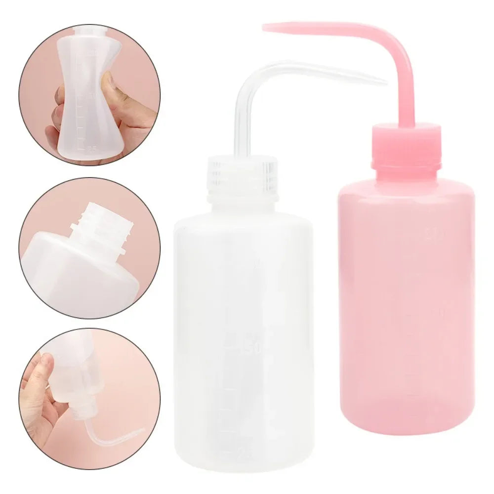 1pc Squeeze Tube Empty Bottle Curved Spout Washing Bottles Eyebrow Tattoo Supplies Lash Bath Flask Eyelash Extension Makeup Tool