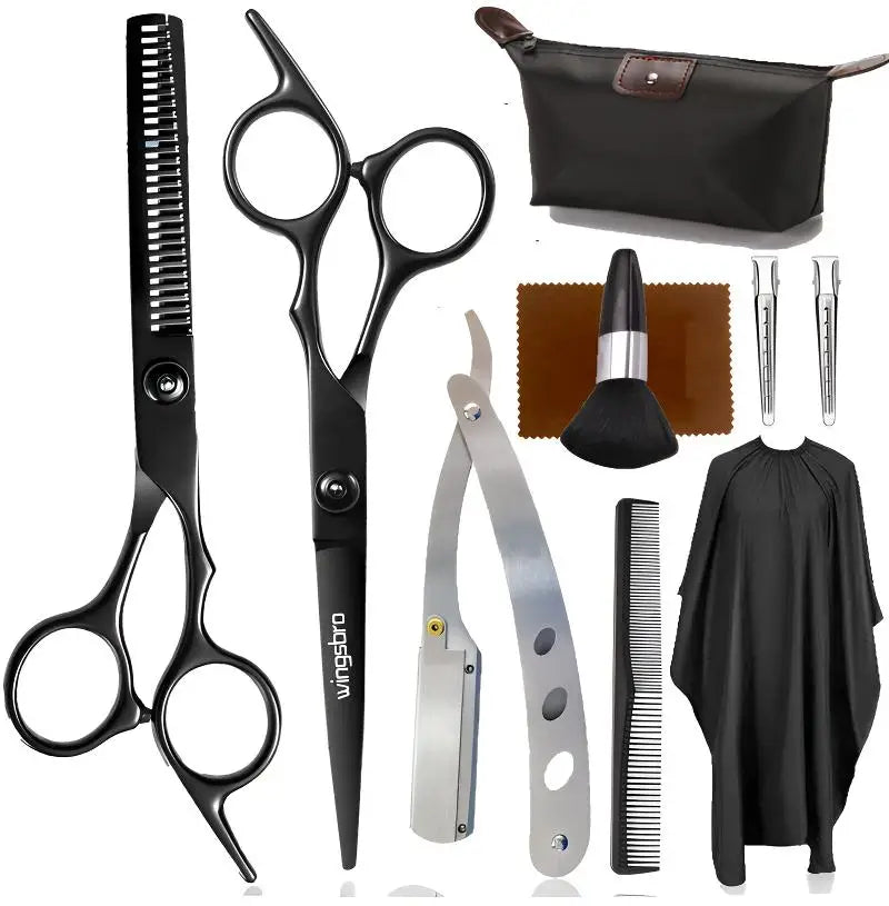 Hairdressing Scissors Set, 6 Inch Hair Cutting Scissors Thinning Shears Hair Cutting Styling Accessories Tools Kit For Barber