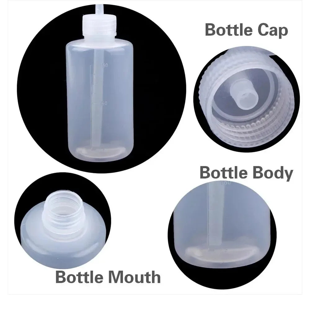 1pc Squeeze Tube Empty Bottle Curved Spout Washing Bottles Eyebrow Tattoo Supplies Lash Bath Flask Eyelash Extension Makeup Tool