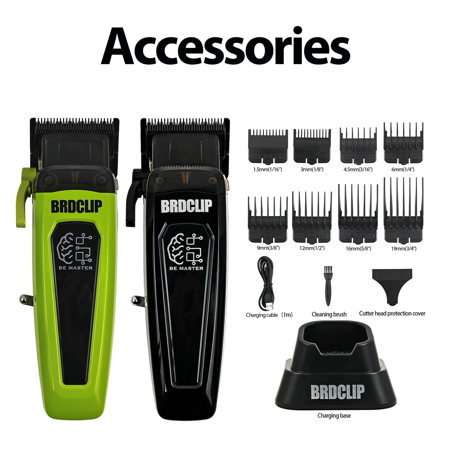 BRDCLIP BRD-106 7500RPM Professional Men's Hair Clipper with Base Charger DLC Hair Cutting Machine Hair Trimmer