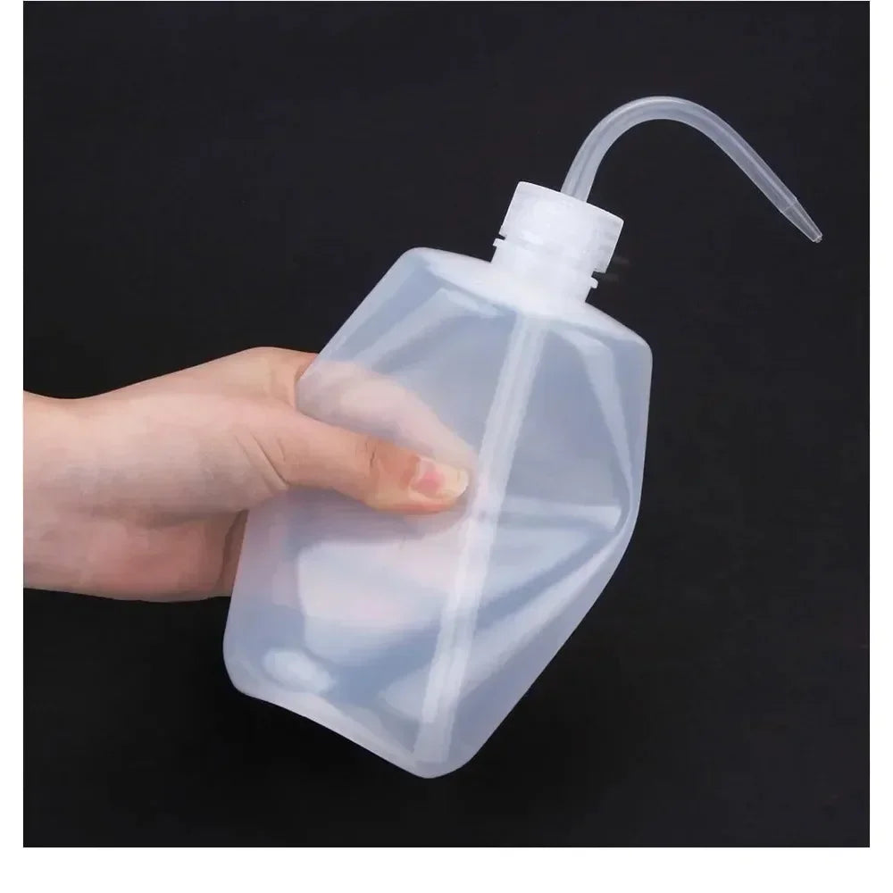 1pc Squeeze Tube Empty Bottle Curved Spout Washing Bottles Eyebrow Tattoo Supplies Lash Bath Flask Eyelash Extension Makeup Tool