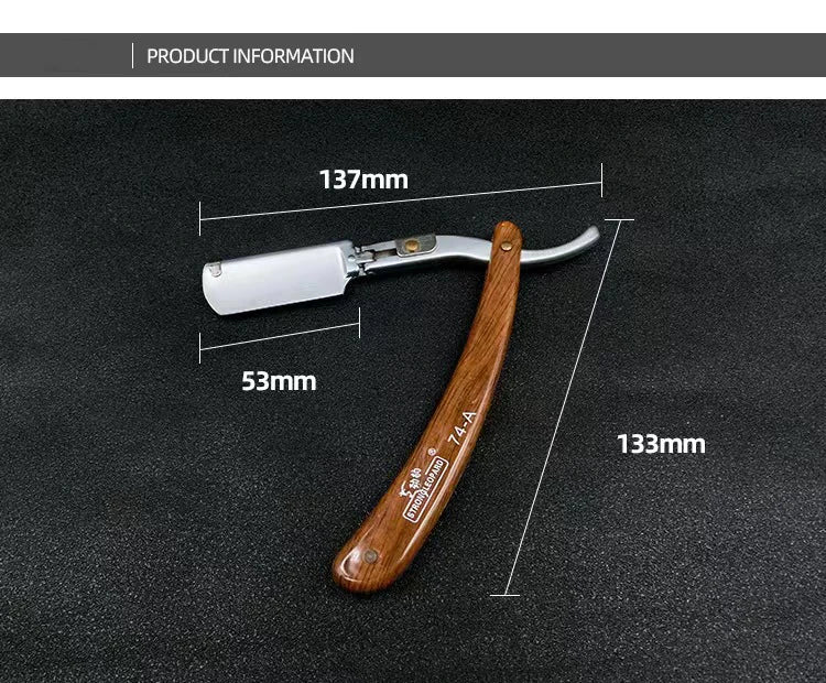 1P Stainless Steel Folding Shave Knife Handle Beard Straight Razor Hair Dressing Tool Men Manual Convenience Hair Trimmer Shaver