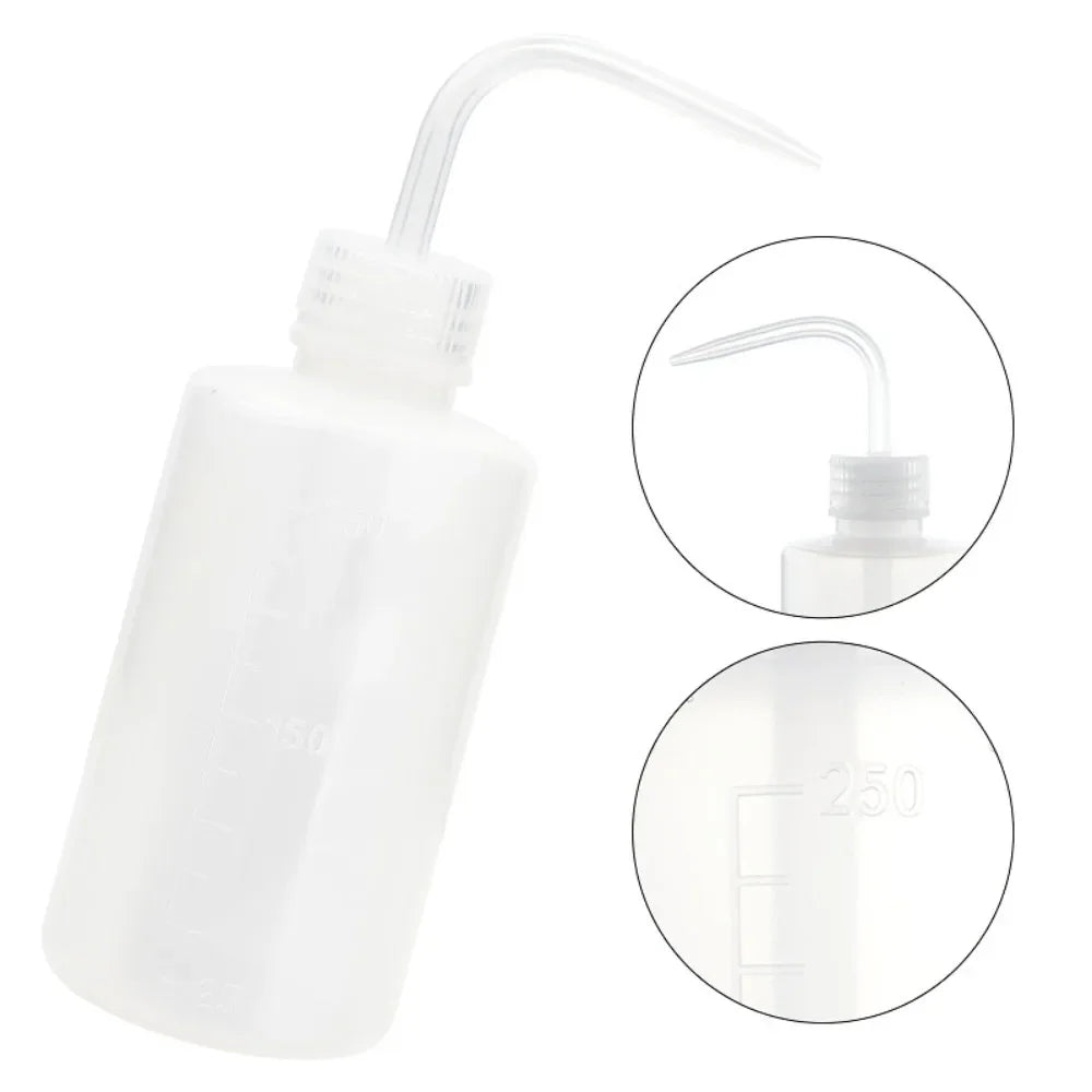 1pc Squeeze Tube Empty Bottle Curved Spout Washing Bottles Eyebrow Tattoo Supplies Lash Bath Flask Eyelash Extension Makeup Tool