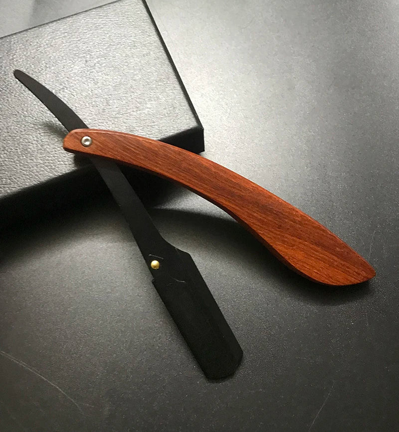 1P Stainless Steel Folding Shave Knife Handle Beard Straight Razor Hair Dressing Tool Men Manual Convenience Hair Trimmer Shaver