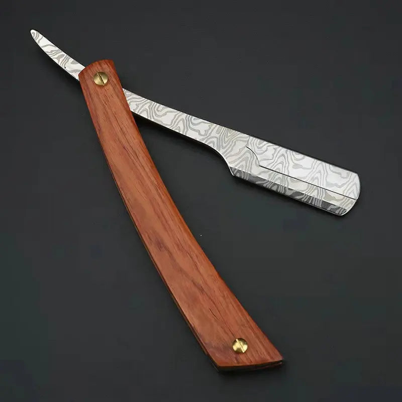 1P Stainless Steel Folding Shave Knife Handle Beard Straight Razor Hair Dressing Tool Men Manual Convenience Hair Trimmer Shaver
